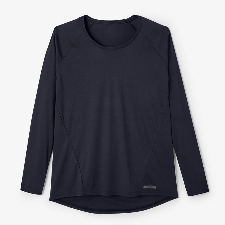 Women's long-sleeved anti-UV running T-shirt Sun Protect - black