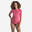 Uv-werende rashguard met korte mouwen dames surfen 100 oud roze
