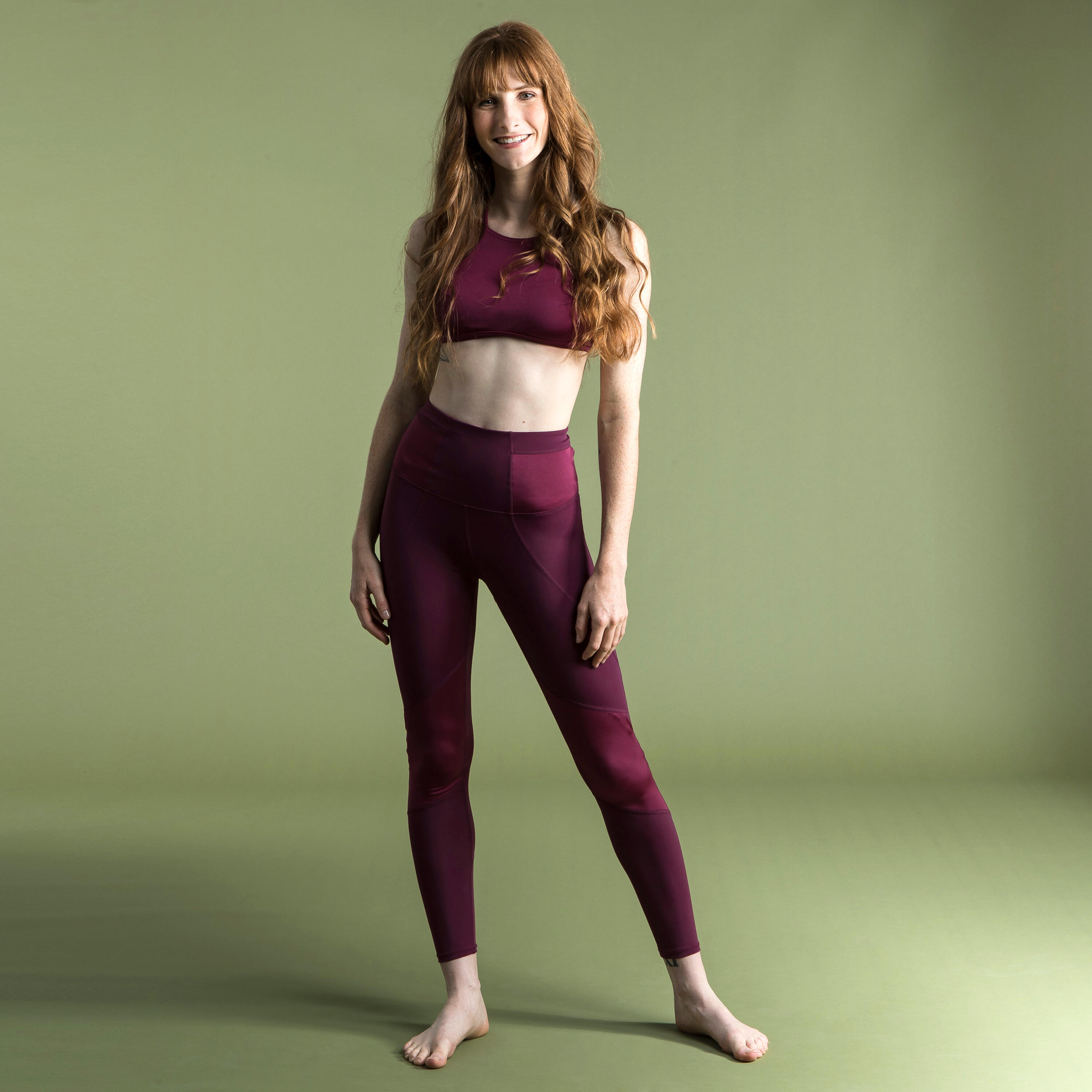 LEGGING MELISSA taille haute avec mousses amovibles genoux et hanches OLAIAN Decathlon