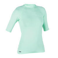 Majica za surfovanje UV100S sa UV zaštitom od zelenih plastičnih flaša ženska