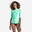 Maglia surf anti-UV donna 100 tessuto riciclato verde