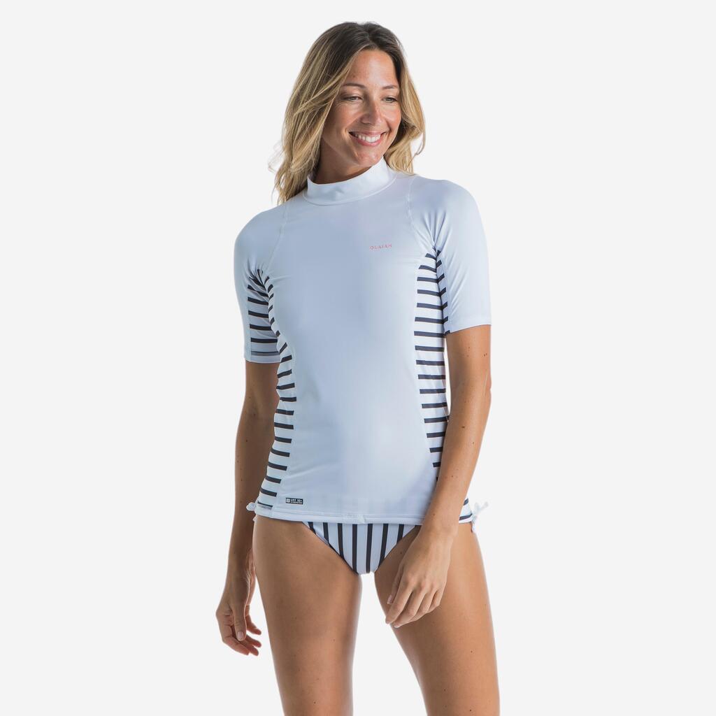 POLERA ANTI-UV 500 BELLY MUJER BLANCO MANGA CORTA