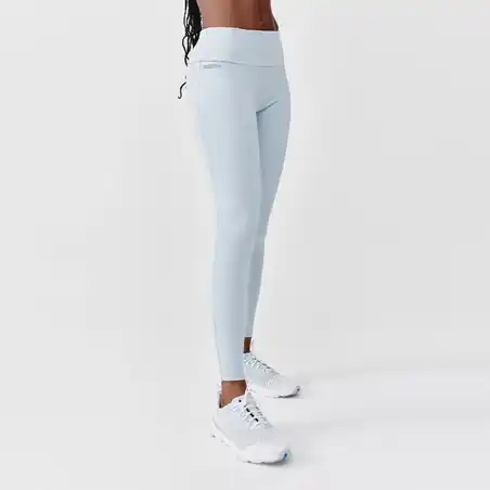 Women's running leggings Support - blue/grey