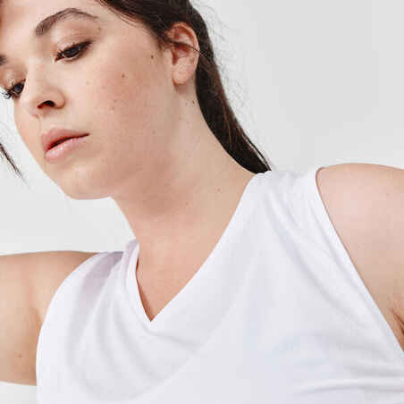 Women's breathable running tank top Dry - white