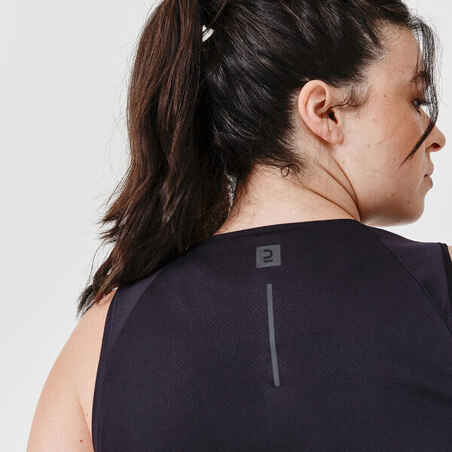 Women's breathable running tank top Dry - black