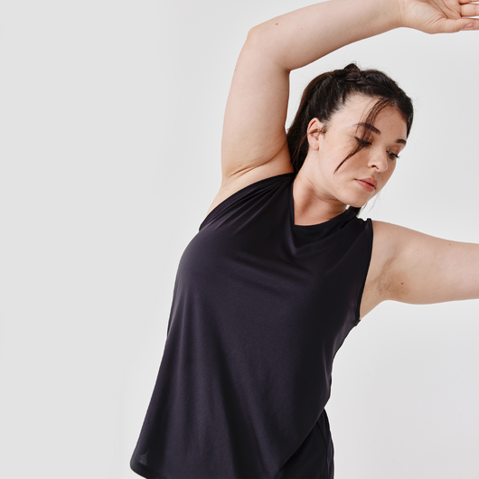 Débardeur respirant running femme - Dry noir