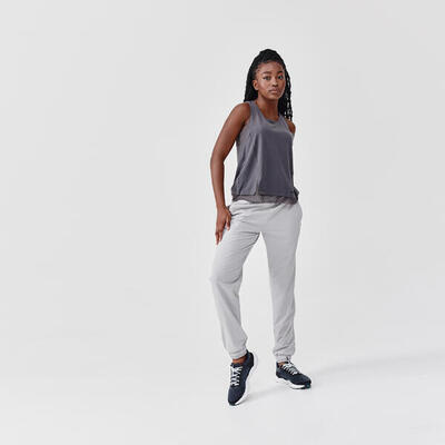 Pantalon de jogging running respirant femme - Dry gris