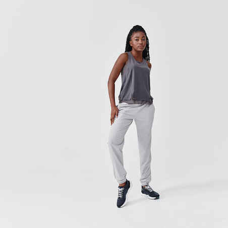 Women's breathable running tank top Feel - dark grey