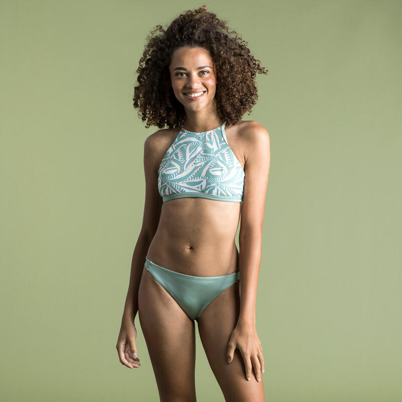 Bikini-Hose Damen Aly klassische Form mit schmalen Seitenteilen hellgrün