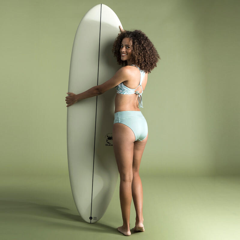 Női bikinifelső szörfözéshez Agatha Plant, sportmelltartó szabású, állítható