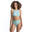 Bikinitop voor dames high-neck voor surfen vrije rug Andrea plant kaki