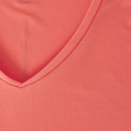 Women's breathable short-sleeved running T-shirt Dry - coral