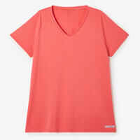 Camiseta running  manga corta transpirable Mujer Dry coral