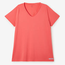 T-shirt manches courtes running respirant femme - Dry corail