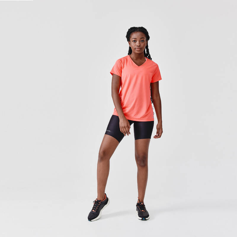 Camiseta de Running para mujer Kalenji transpirable coral - Decathlon