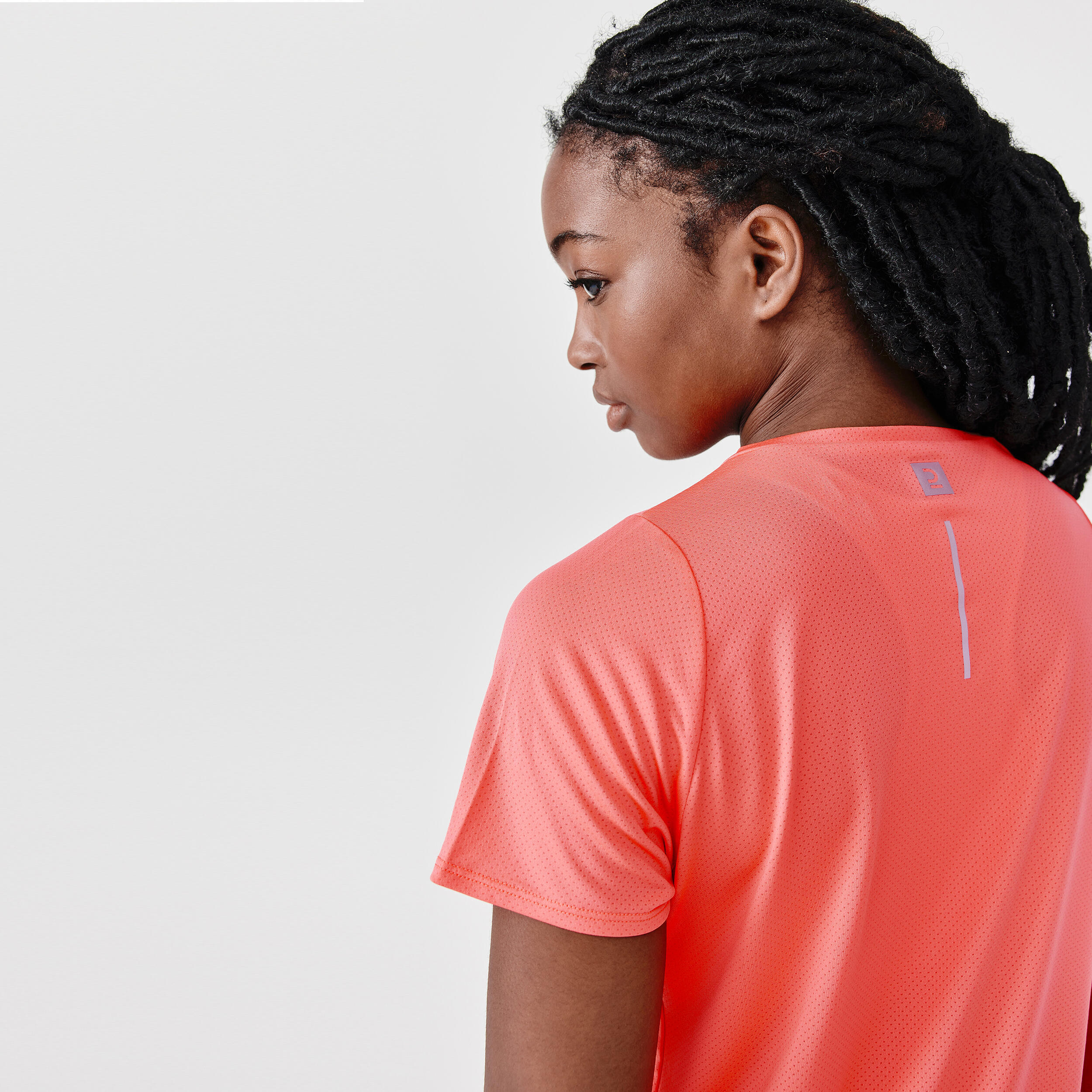 Women's breathable short-sleeved running T-shirt Dry - coral 3/7