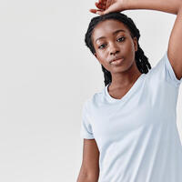 Women's breathable short-sleeved running T-shirt Dry - grey 