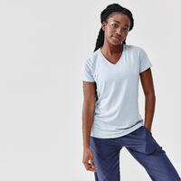 Women's breathable short-sleeved running T-shirt Dry - grey 