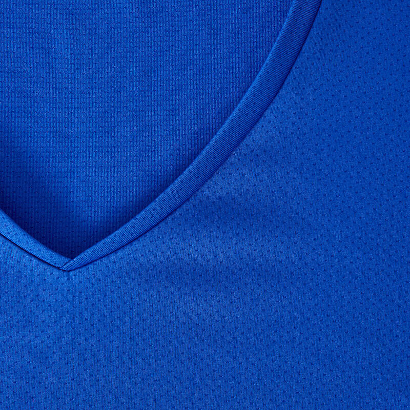 T-shirt respirant running femme (grande taille) - Dry bleu