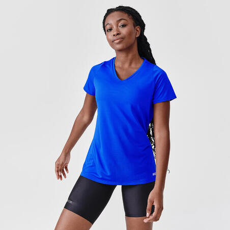 Women's Breathable Running T-Shirt - Short-Sleeved Dry Blue