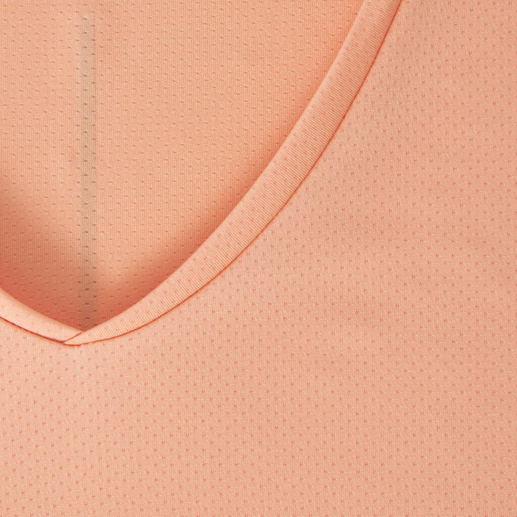 Women's breathable short-sleeved running T-shirt Dry - coral