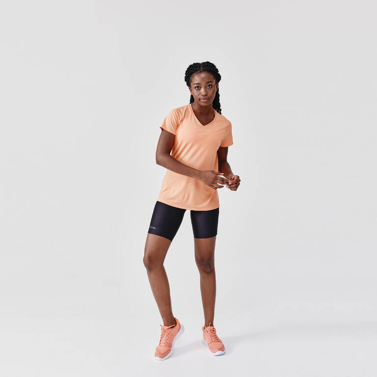 Women's breathable short-sleeved T-shirt running Dry - orange
