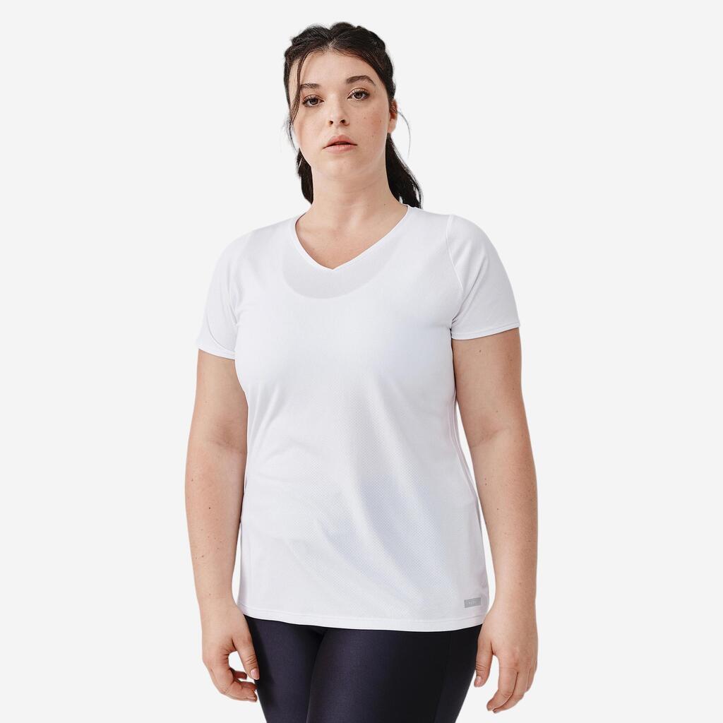 T-shirt manches courtes running respirant femme - Dry bleu