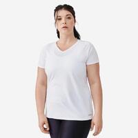 T-shirt manches courtes running respirant femme - Dry blanc