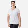 Women's breathable short-sleeved running T-Shirt Dry - white