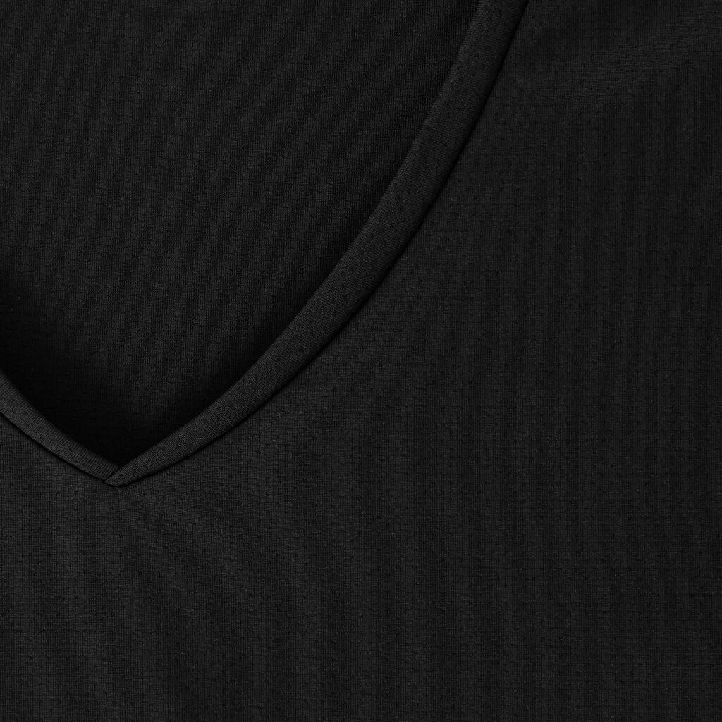 Camiseta de Running	para mujer Kalenji transpirable negro