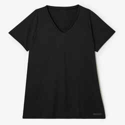 Women's breathable short-sleeved running T-shirt Dry - black 