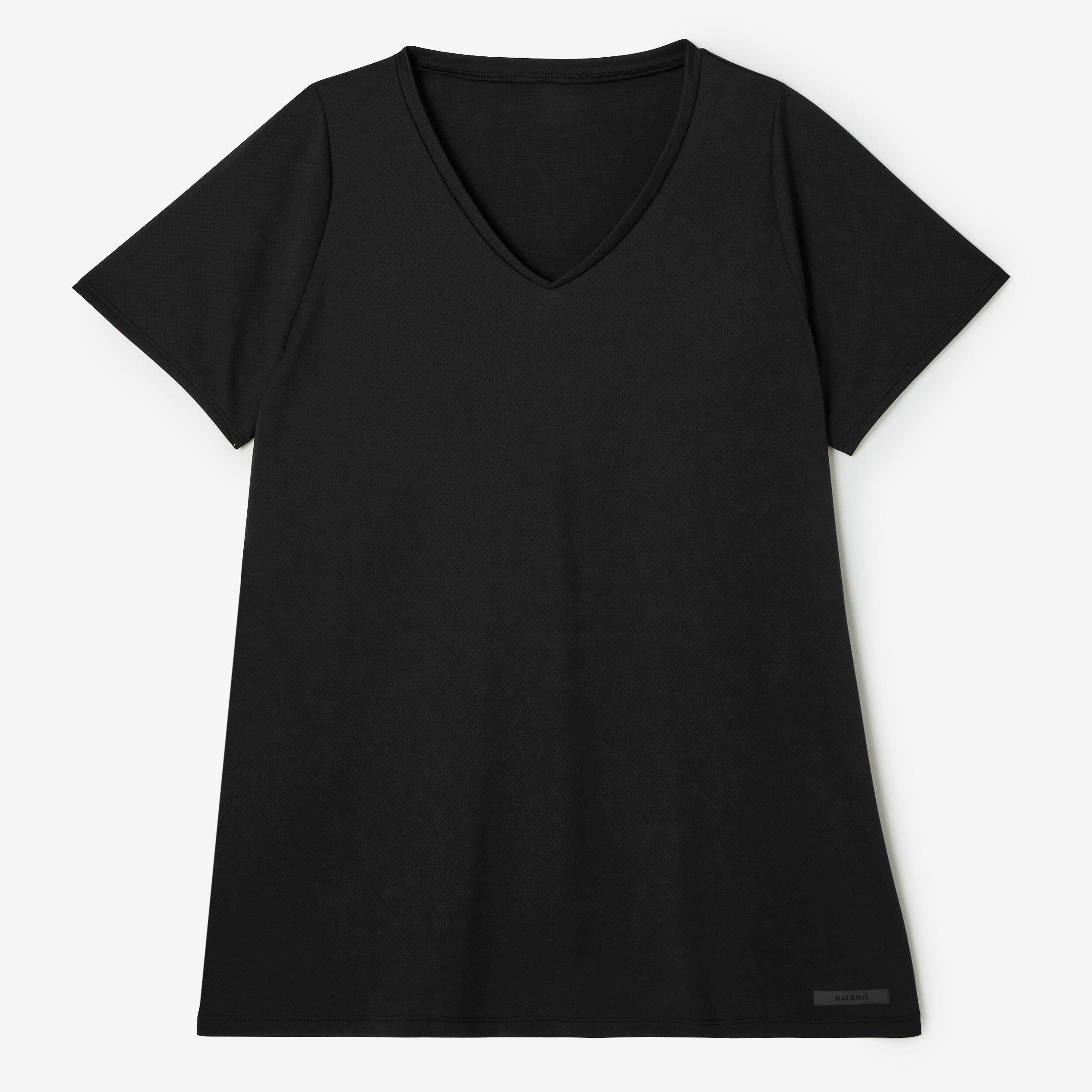 Women's breathable short-sleeved running T-shirt Dry - black  6/6