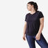 Women's Running Breathable Short-Sleeved T-shirt Dry - black 