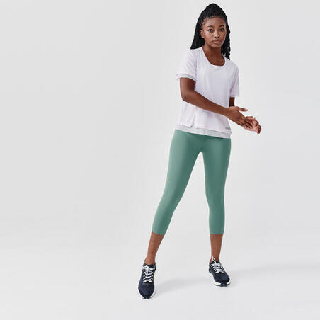 Legging court running femme - Support vert