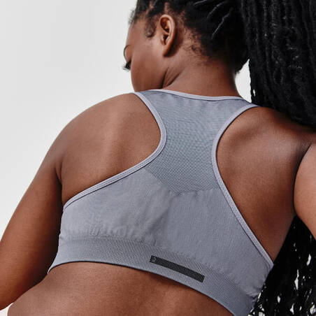 Classic Running Padded Crop Top - Grey