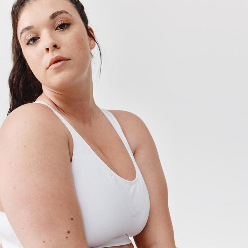 CLASSIC RUNNING PADDED CROP TOP - WHITE