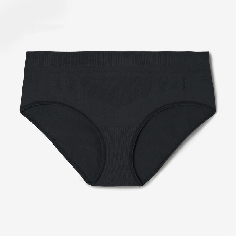 Funktionsunterhose Lauf-Slip Damen nahtlos - schwarz 