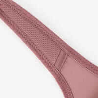 Women's High Support Bra with Crossed Straps - Taupe Pink