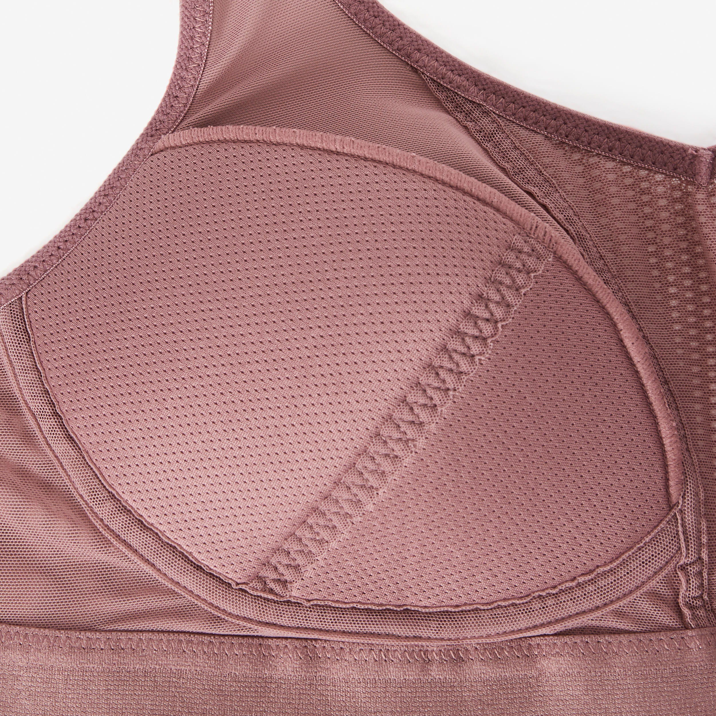 Women's High Support Bra with Crossed Straps - Taupe Pink 10/12