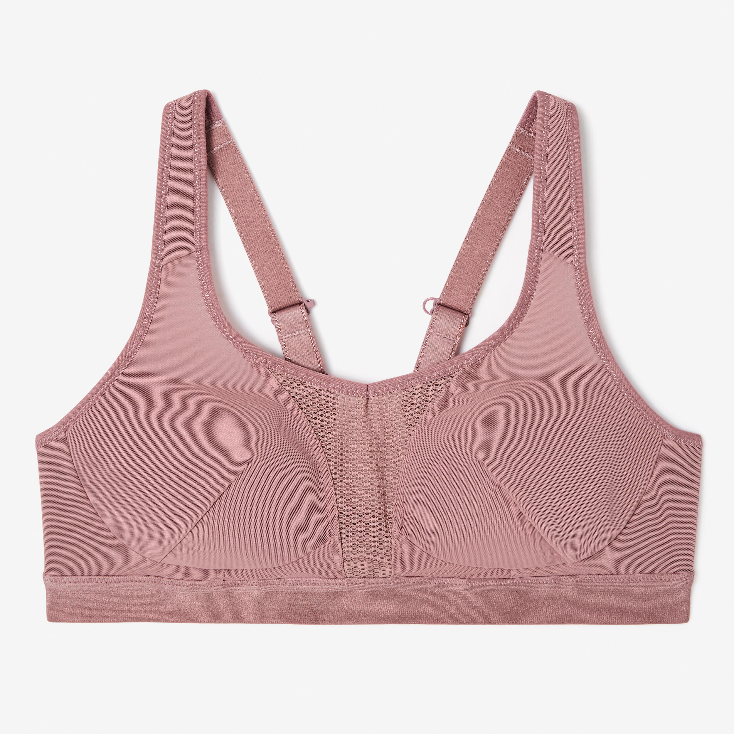 Women's High Support Bra with Crossed Straps - Taupe Pink 9/12