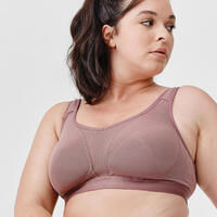 Brassière bretelles croisables maintien fort Femme - Taupe