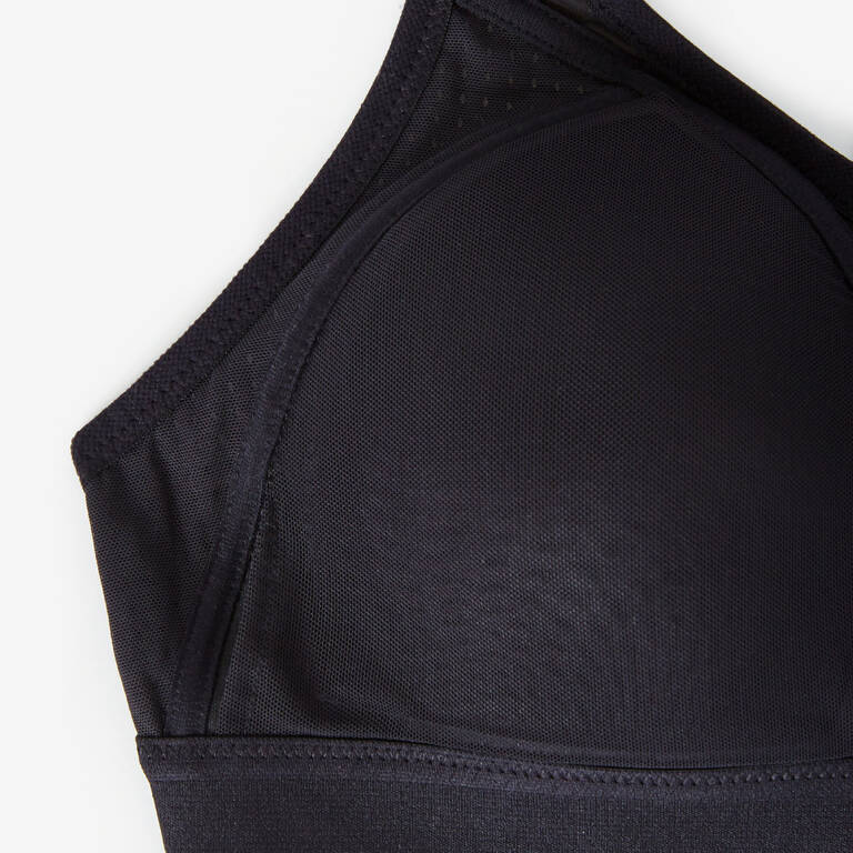 RUN EASY ZIP PADDED BRA BLACK