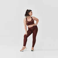 Women's running leggings with body-sculpting (XS to 5XL - large size) - brown