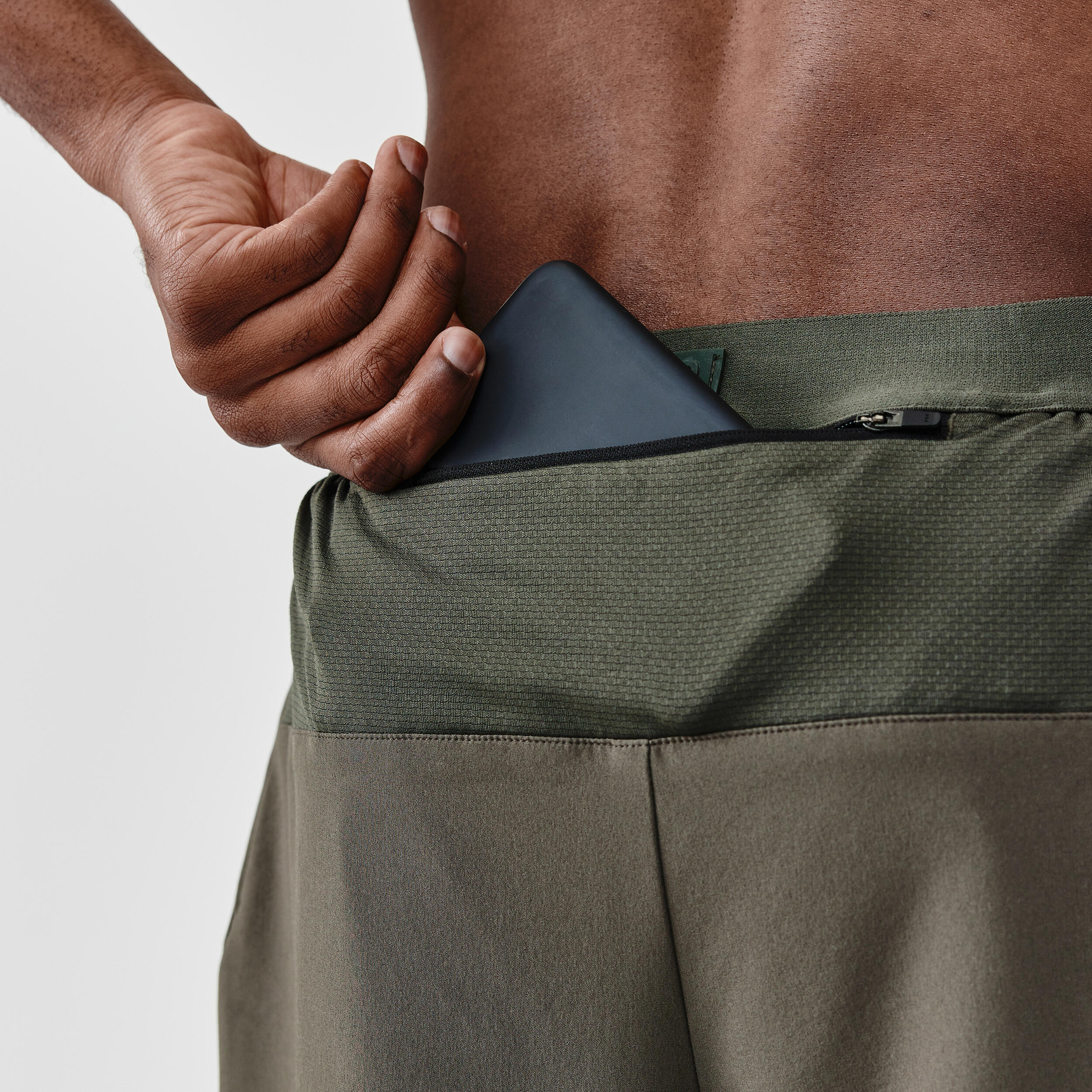 Pantalon running respirant homme - Dry olive noire 3/7