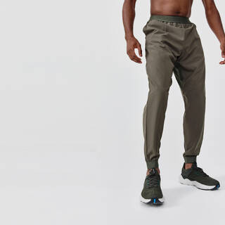 Men Running Trackpants, Quick Dry, Moisture Wicking with Zippered Pocket - Green