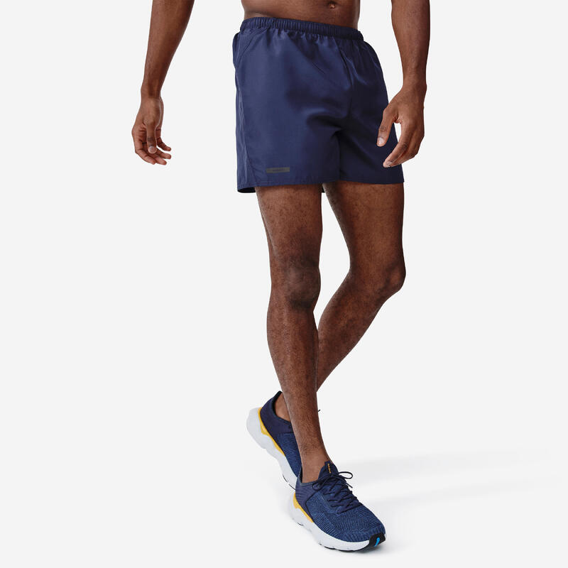 Pantaloneta Transpirable Hombre Running Dry Azul Oscuro  