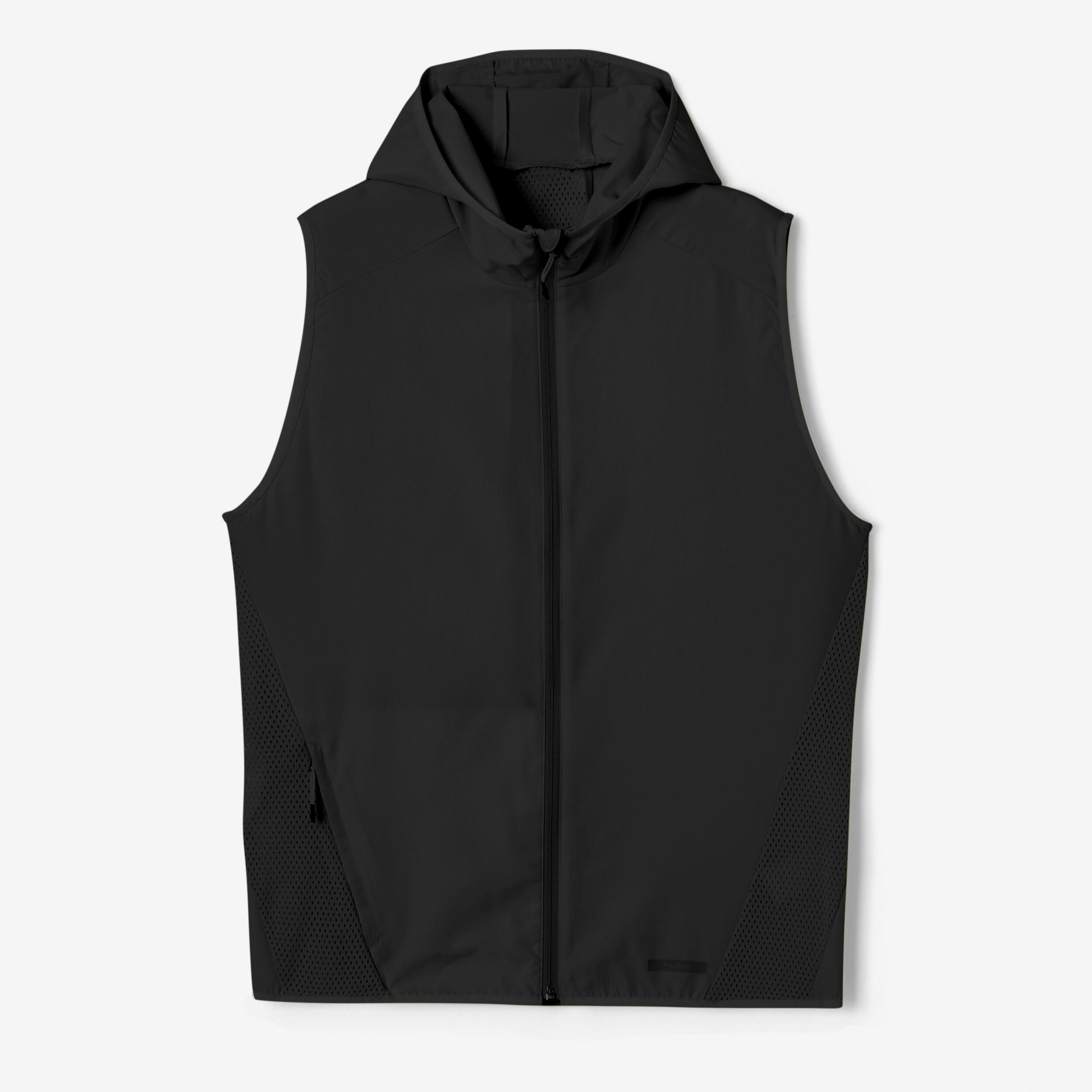 Men's Sleeveless Running Jacket - Run Wind Black - KALENJI