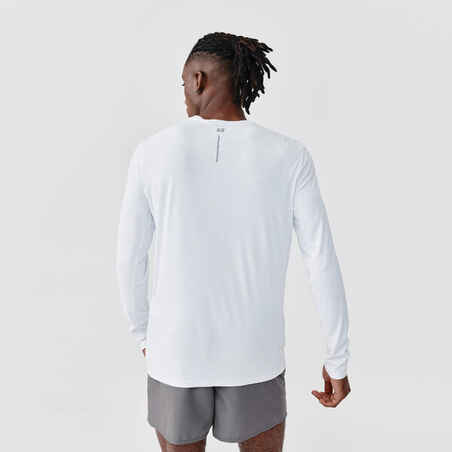 Sun Protect men's breathable long-sleeved running T-shirt - white