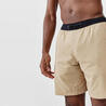 กางเกงขาสั้นใส่วิ่งระบายอากาศได้ดีสำหรับผู้ชายรุ่น Dry+ (สีเบจ)
