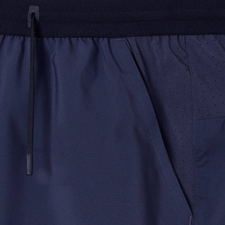 Celana Pendek Lari Berpori Pria Dry+ - biru gelap